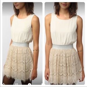 Urban Outfitters Pins and Needles Cream Lace Dress